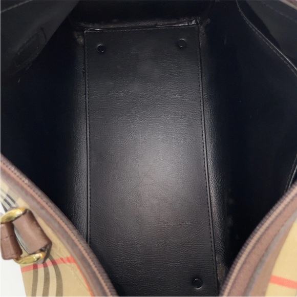 New BURBERRY Nova Check Canvas Mini Boston Bag 30 - Picture 4 of 5